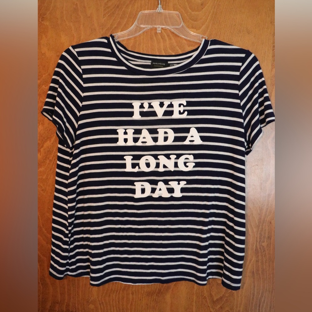 Navy and White Striped T-Shirt